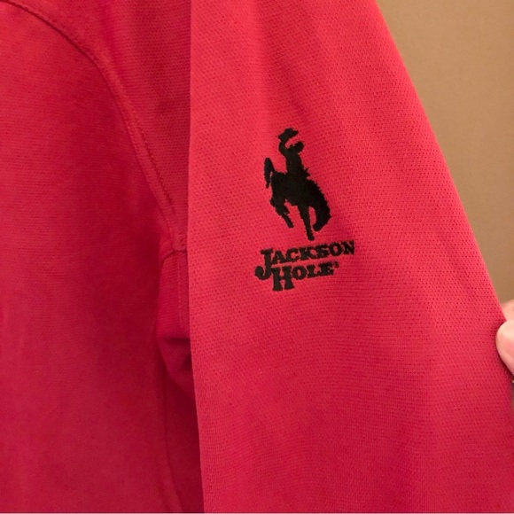 Marmot Jackson Hole Embroidered Quarter Zip Pullover Red Men’s Size Medium - Picture 3 of 10